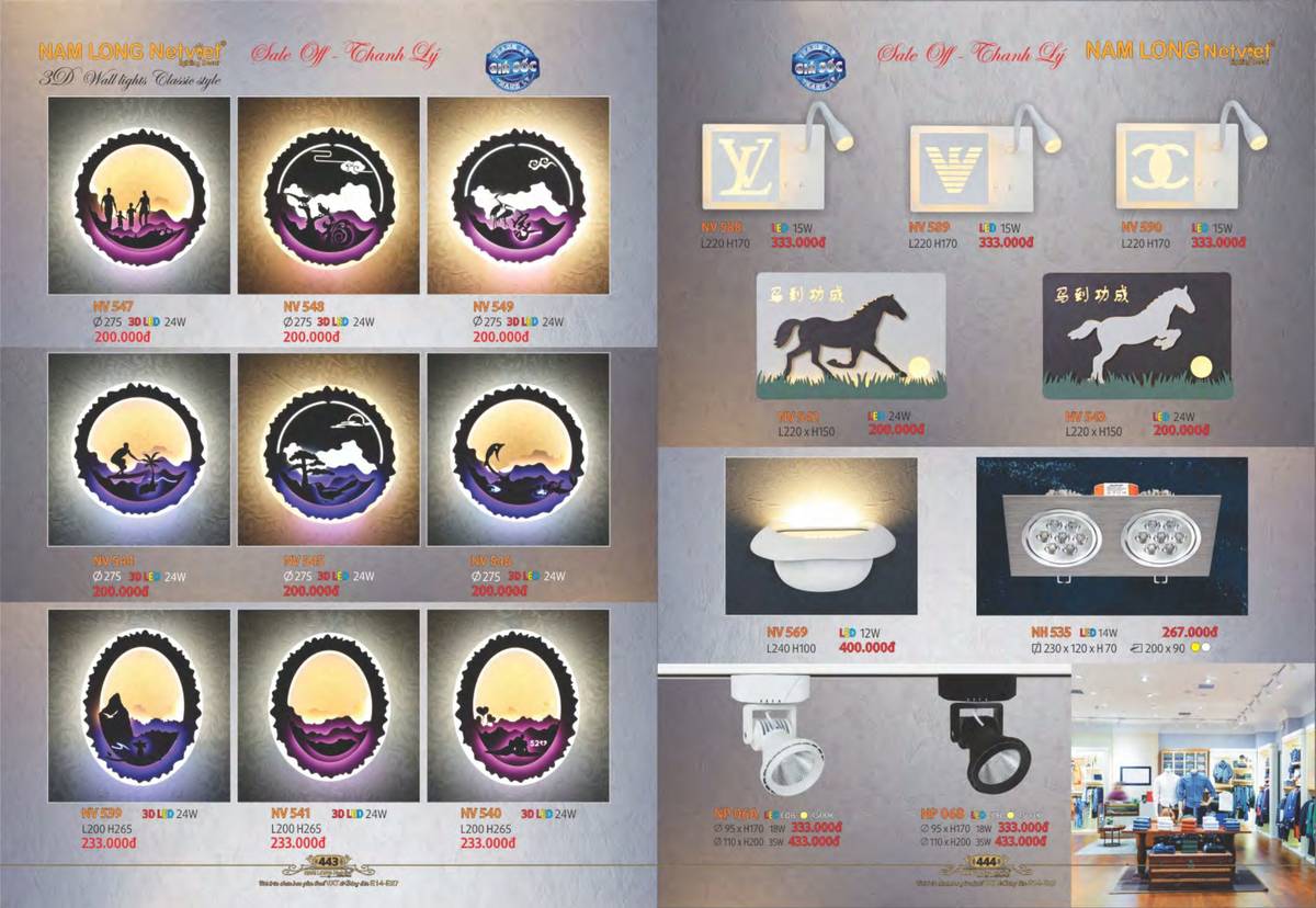 Đèn trang trí NAM LONG Catalogue và Bảng giá tại Bình Dương /Page 116